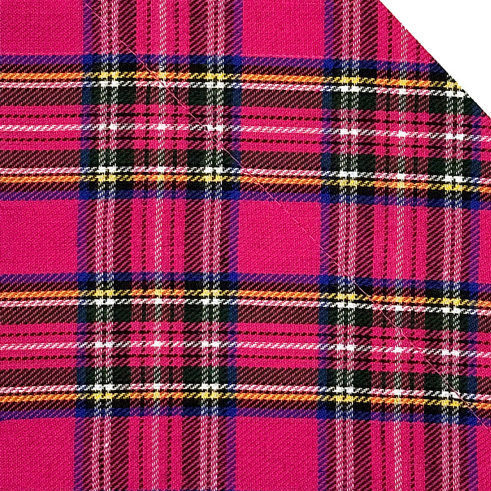 Bright Pink Tartan Fabric Collection