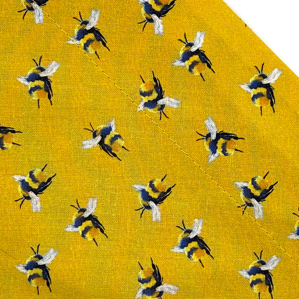 Yellow Bee Print Cotton Fabric Collection