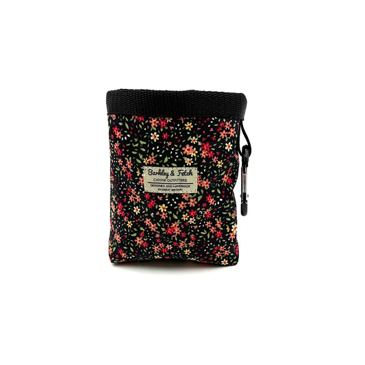 Black Ditsy Print Treat Pouch