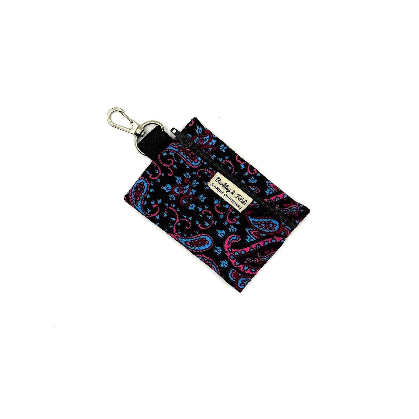 Blue Paisley Poo Bag Holder