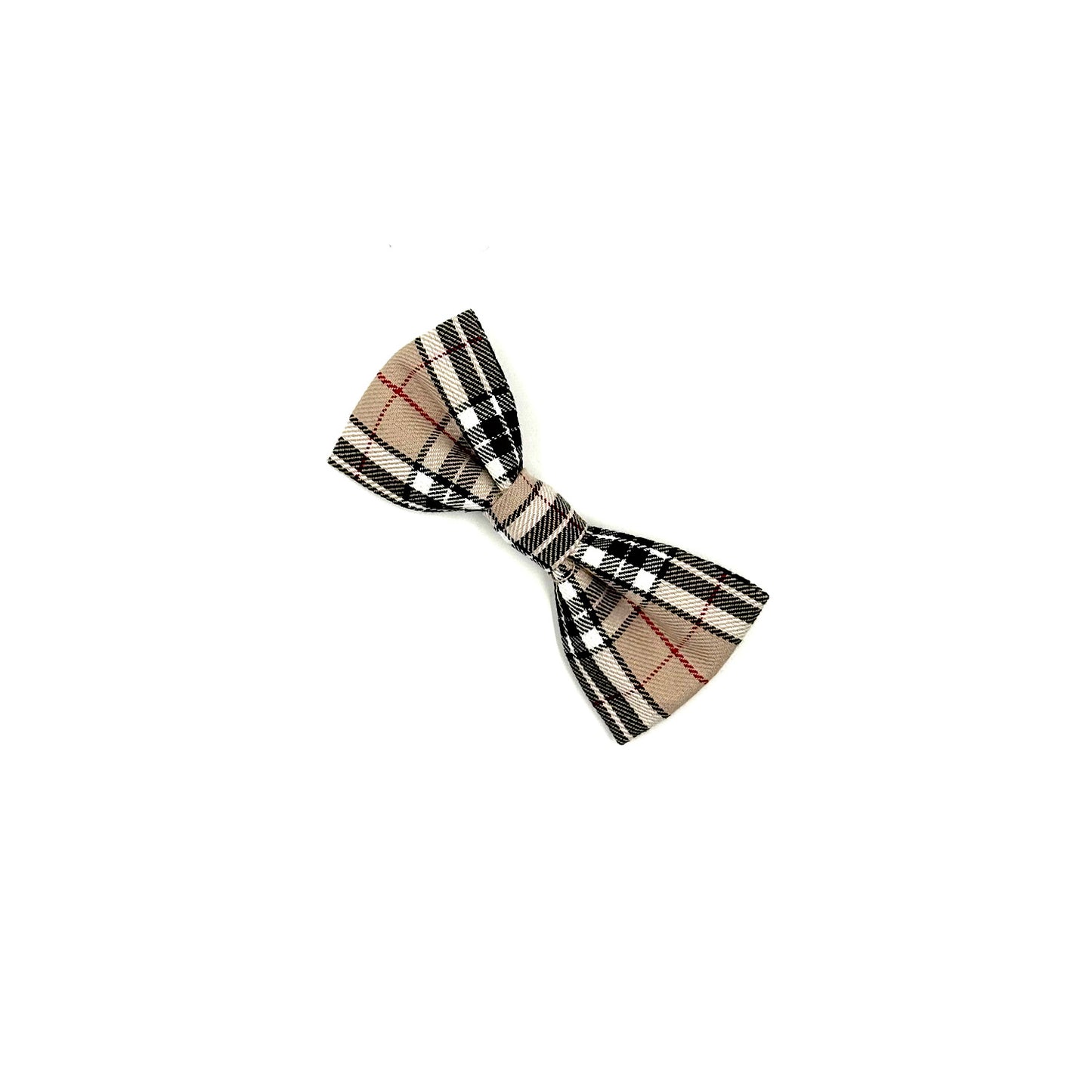 Caramel Tartan Dog Bow