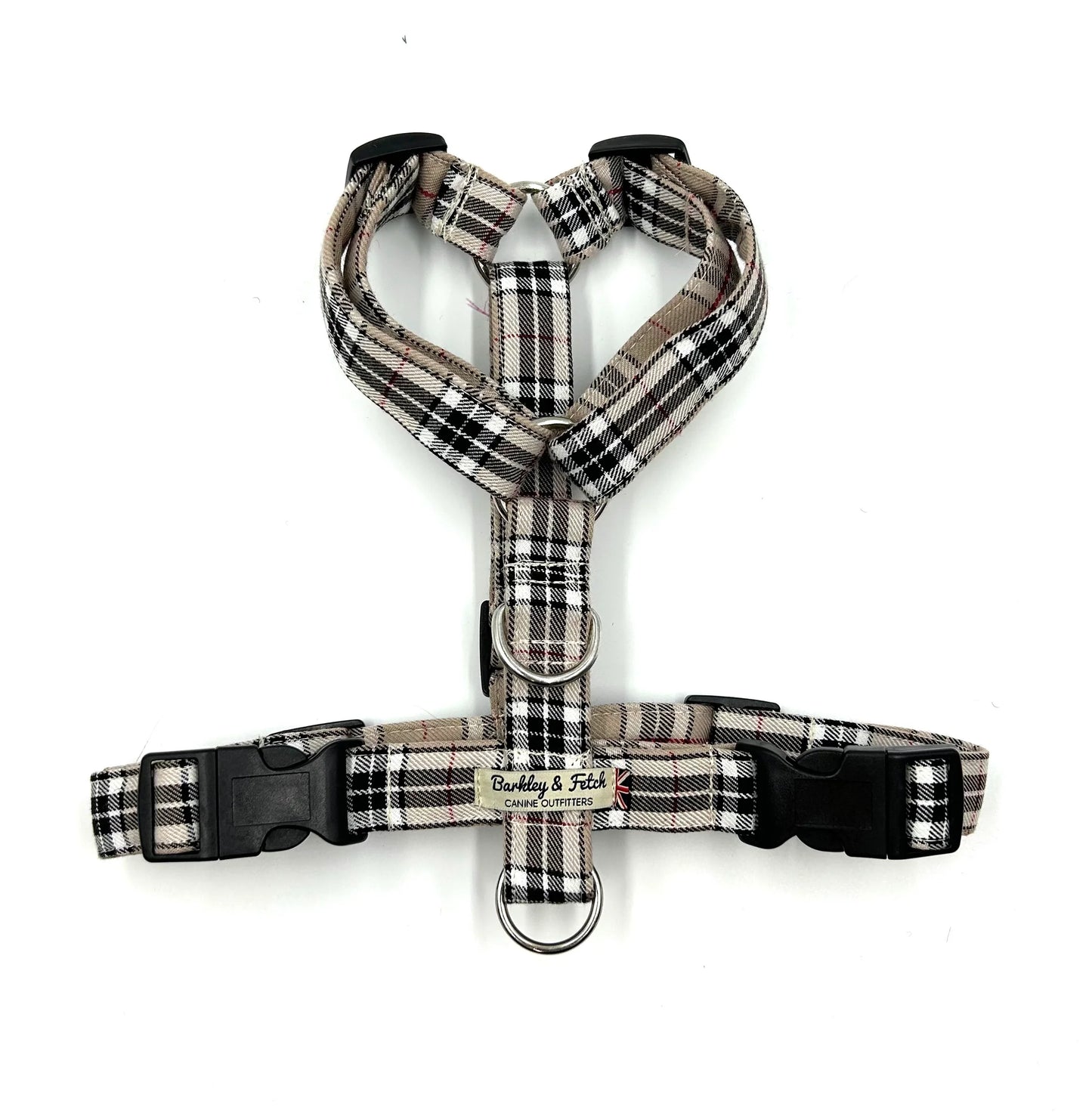 Caramel Tartan Strap Dog Harness