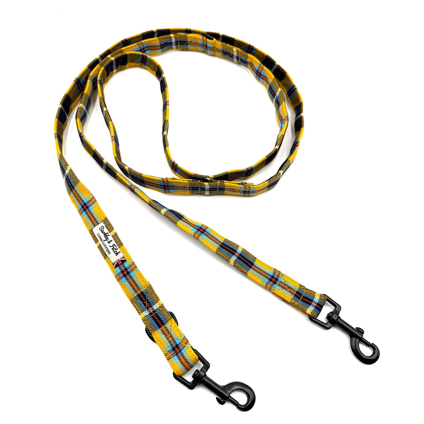 Cornish Tartan Multiway 2M  Double End Dog Lead