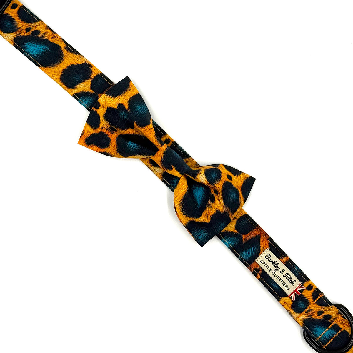 Funky Leopard Print Dog Bow