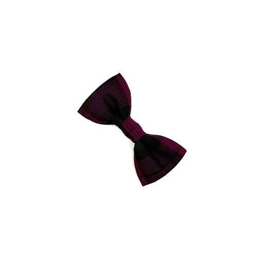 Mulberry Tartan Dog Bow