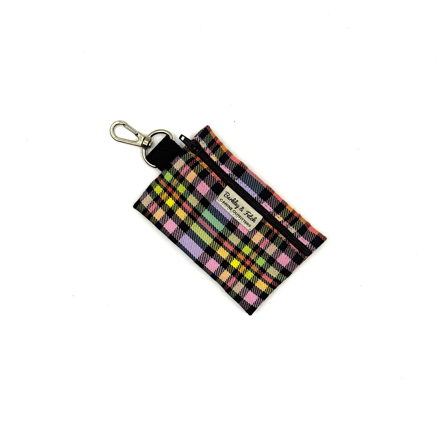 Pastel Rainbow Check Poo Bag Holder