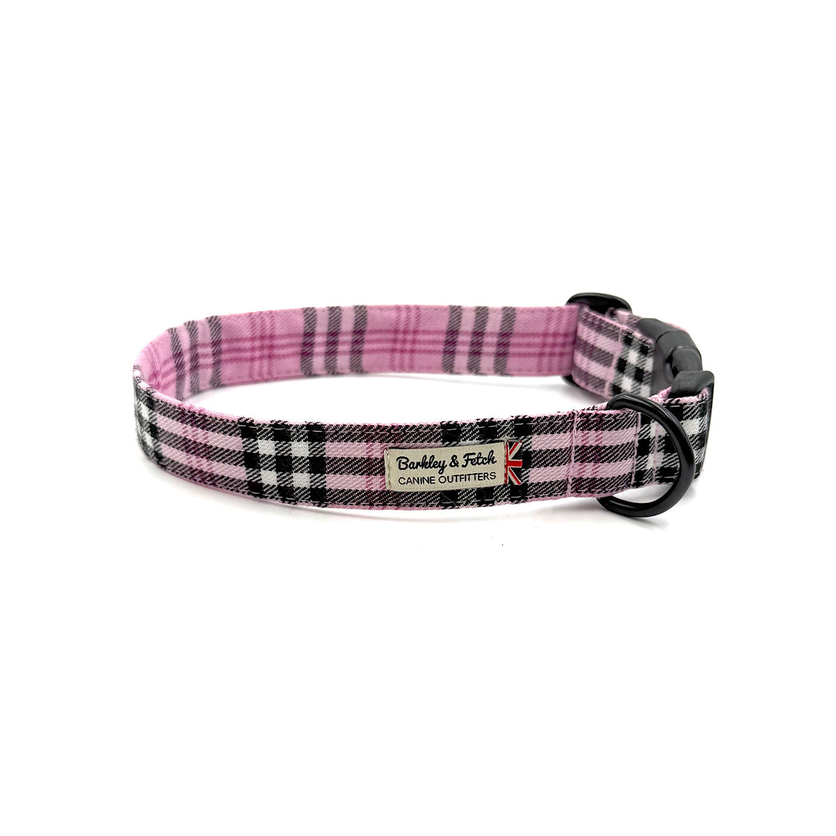 PinkBerry Check Dog Collar