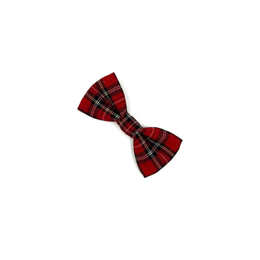 Red Tartan Dog Bow
