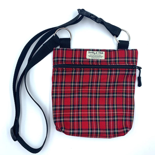 Red Tartan Dog Walking Bag