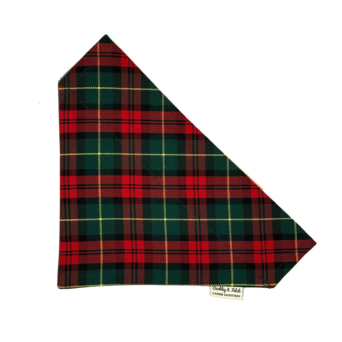 Red and Green Tartan Dog Bandana