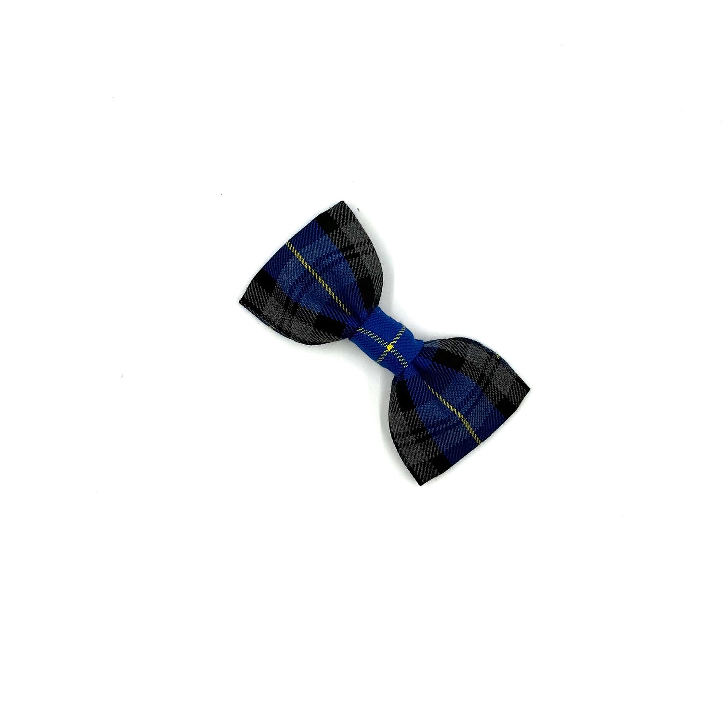 Royal Blue Tartan Dog Bow