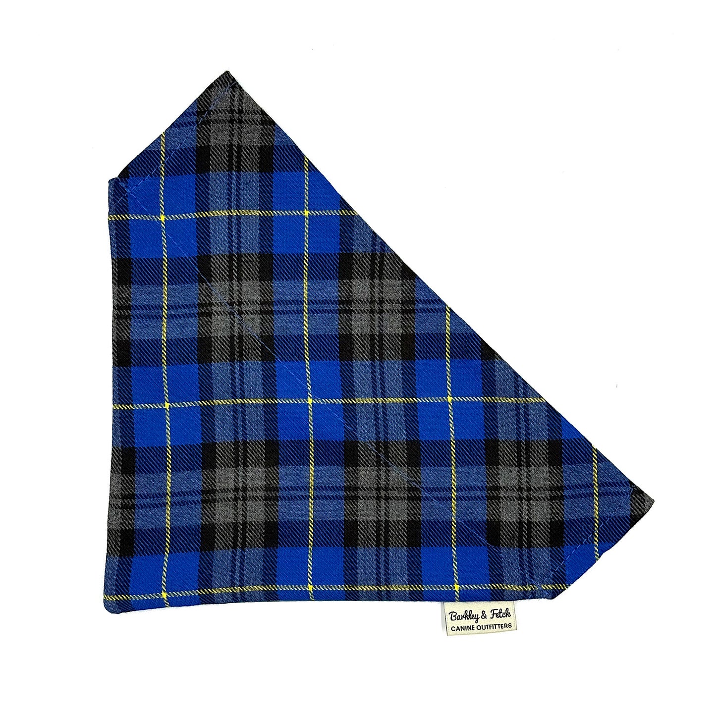 Royal Blue Tartan Dog  Bandana