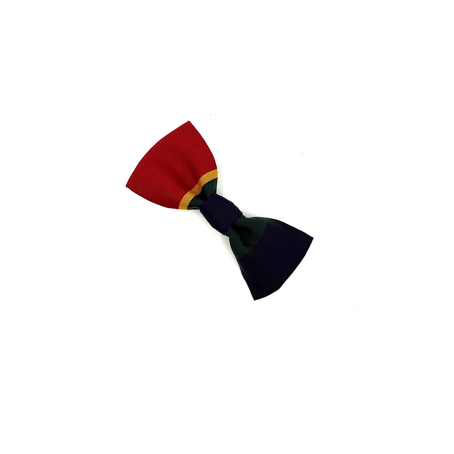 School Stripe Dog Bow
