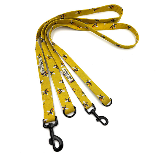 Yellow Bee Print Dog Lead