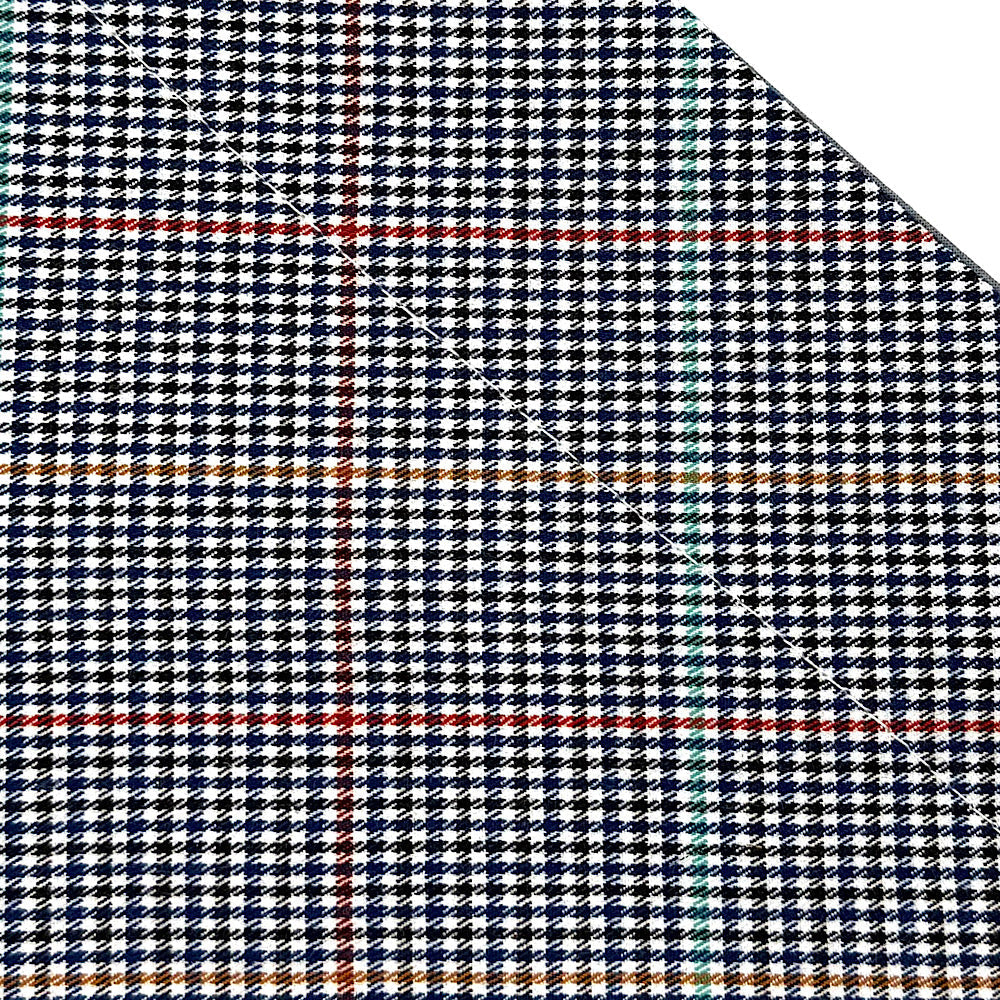 Navy Dogtooth Check Fabric Collection