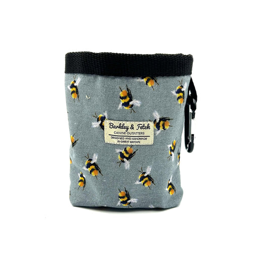 Grey Bee Print Treat Pouch