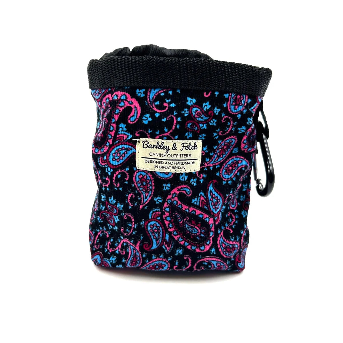 Blue Paisley Print Corduroy Treat Pouch