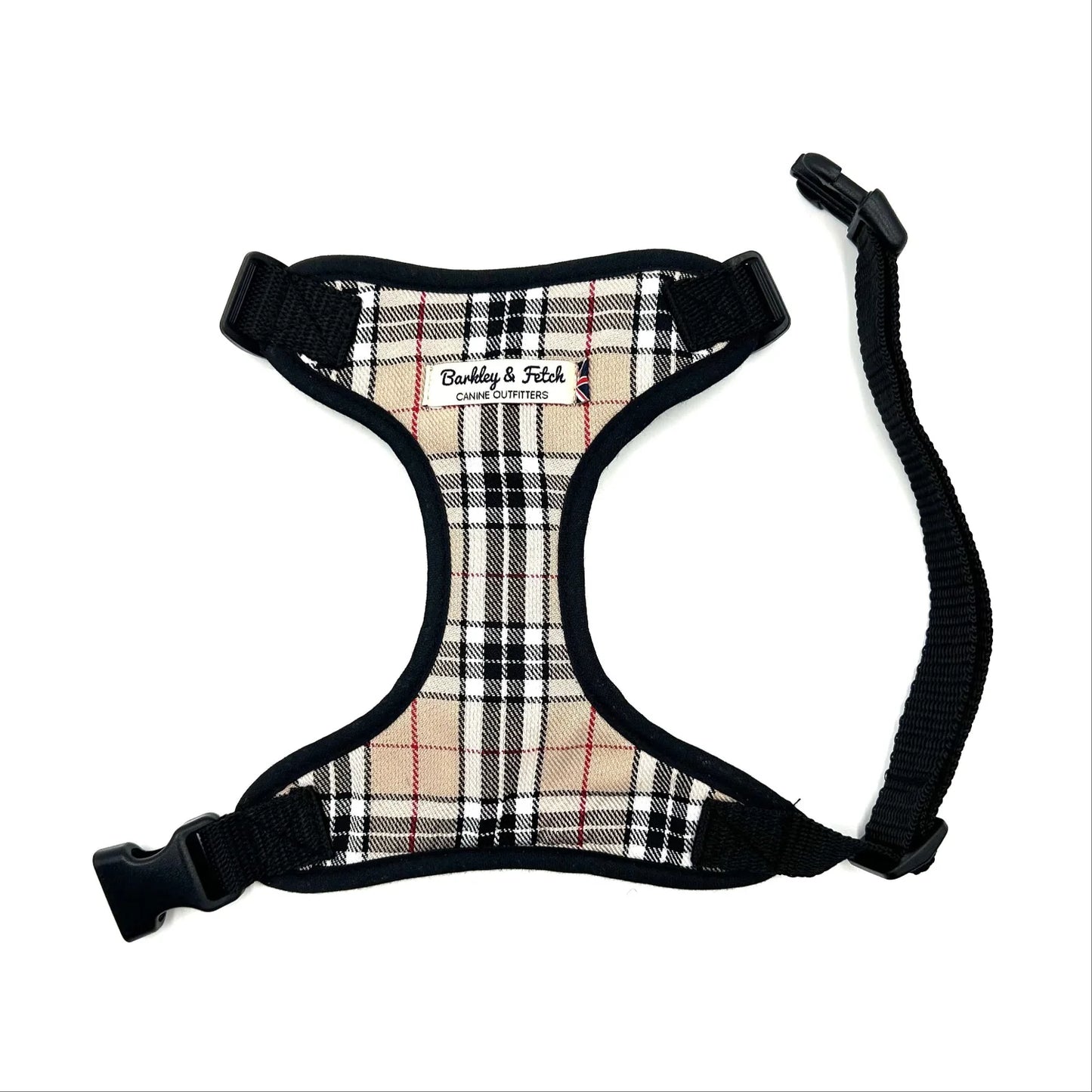 Caramel Tartan Soft Dog Harness
