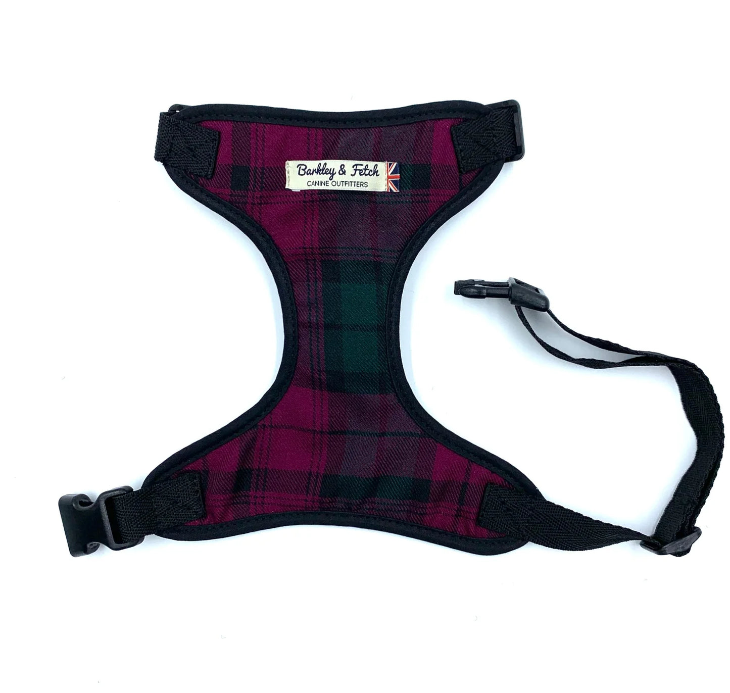 Mulberry Tartan Soft Dog Harness