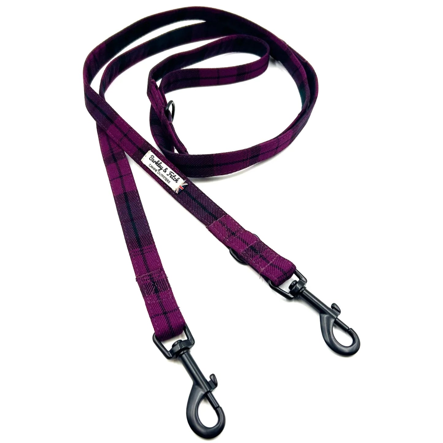 Mulberry Tartan Multiway 2M  Double End Dog Lead