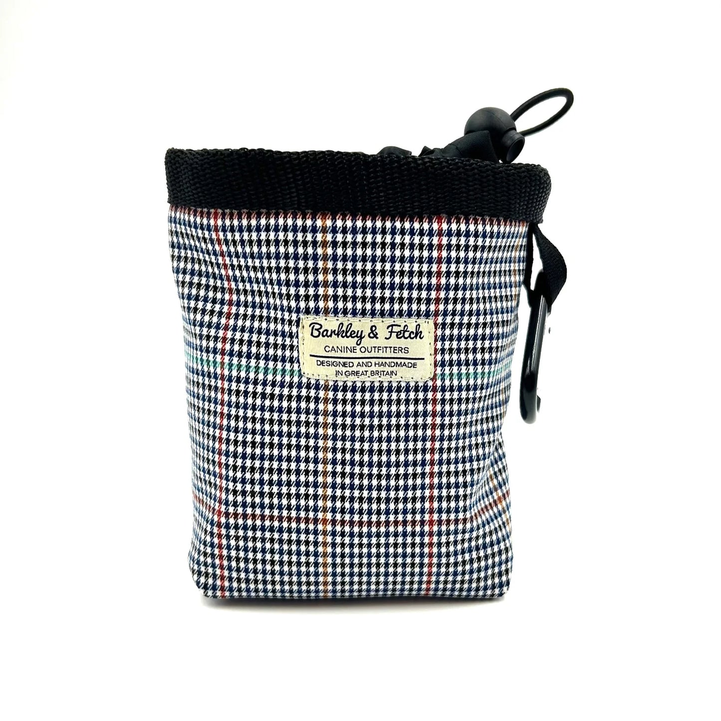 Navy Dogtooth Check Treat Pouch