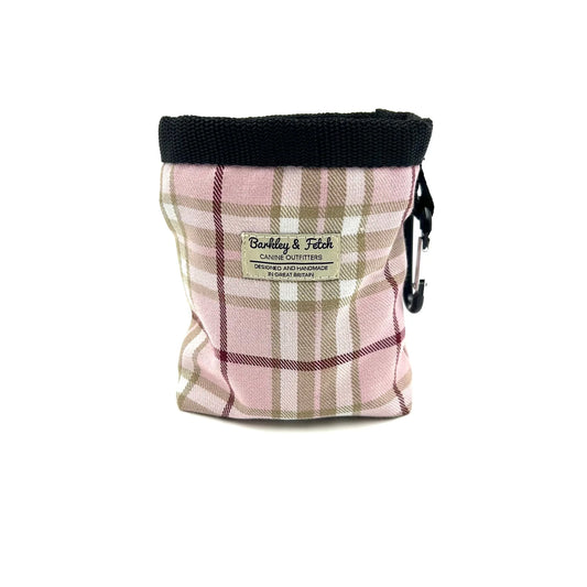Pale Pink Tartan Treat Pouch