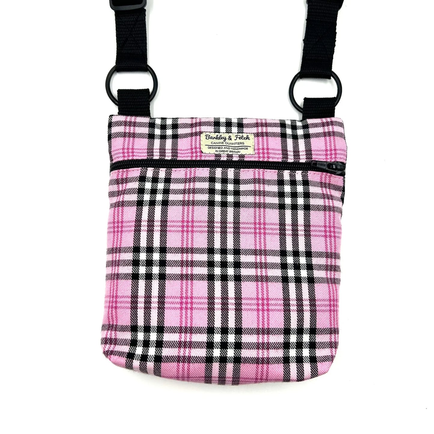 PinkBerry Check Dog Walking Bag
