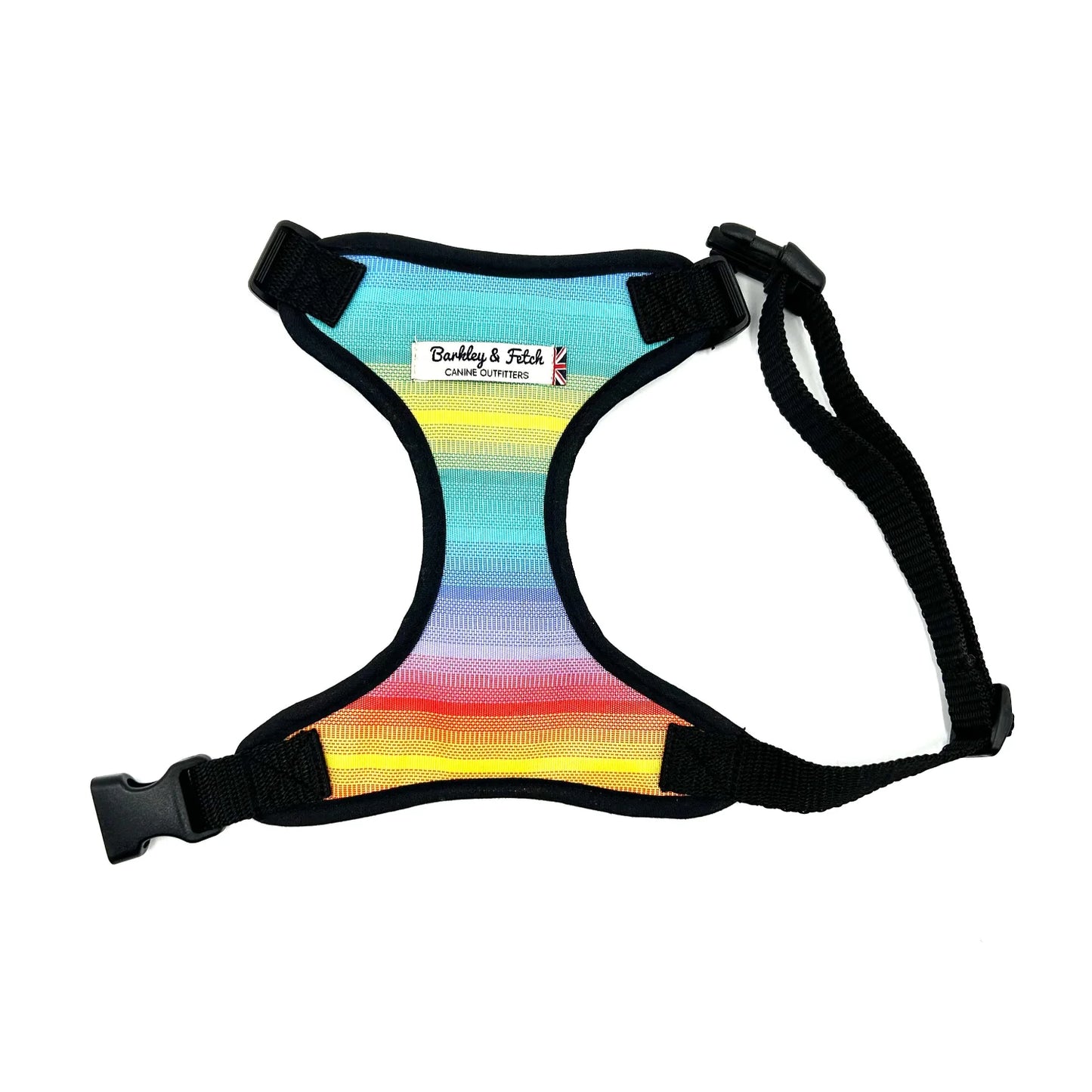 Rainbow Stripe Soft Dog Harness