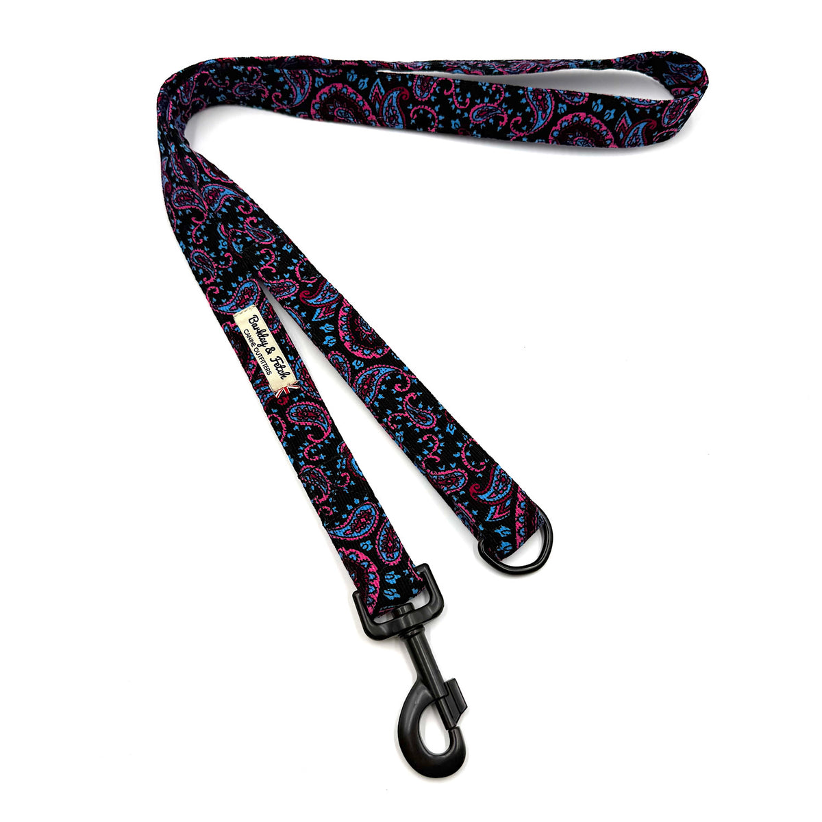 Blue Paisley Print Dog Lead