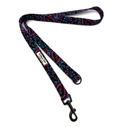 Blue Paisley Print Dog Lead