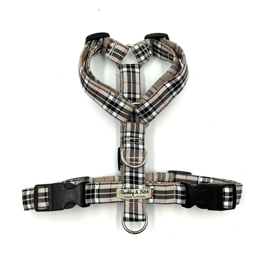 Caramel Tartan Strap Dog Harness