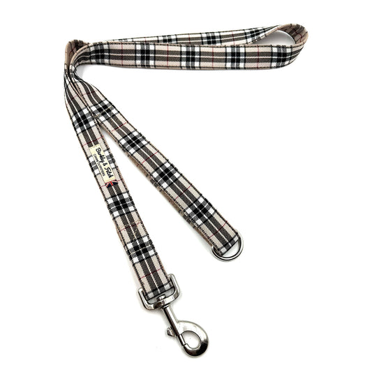 Caramel Tartan Dog Lead