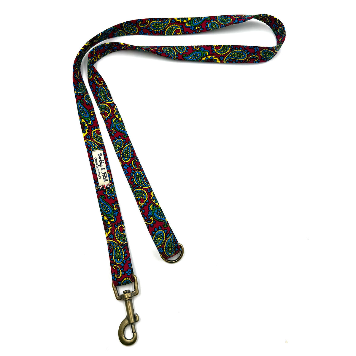 Cherry Paisley Print Dog Lead