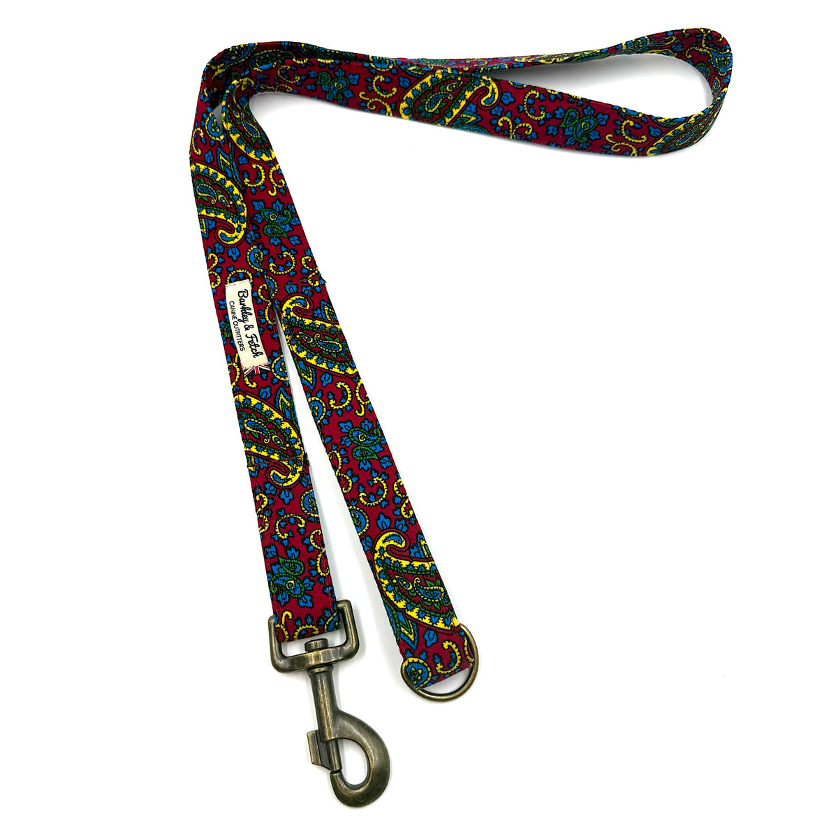 Cherry Paisley Print Dog Lead