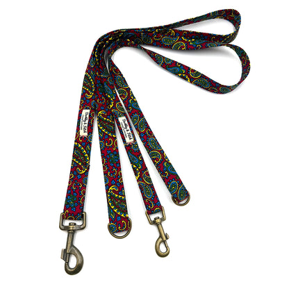 Cherry Paisley Print Dog Lead