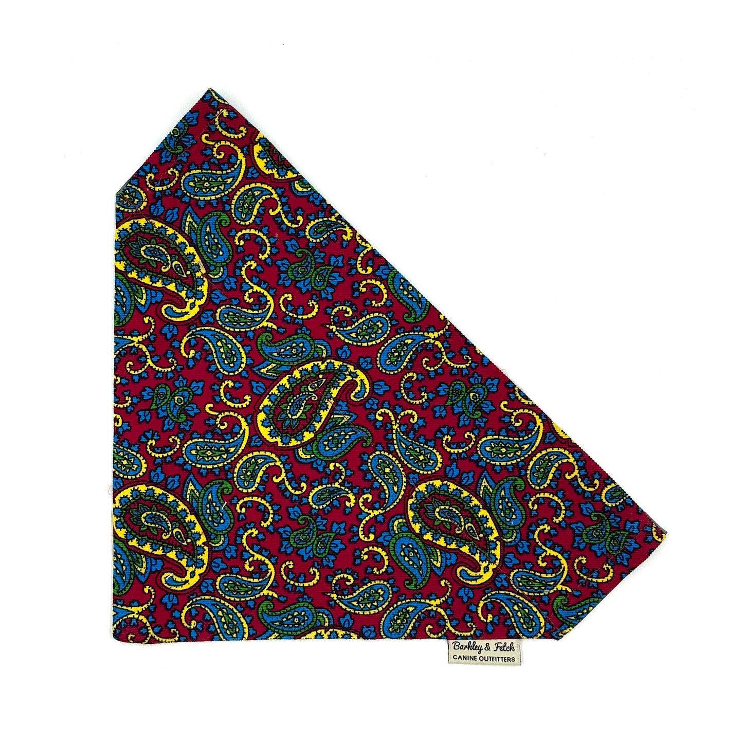 Cherry Paisley Print Corduroy  Bandana