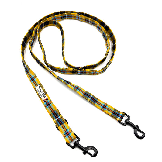 Cornish Tartan Multiway 2M  Double End Dog Lead
