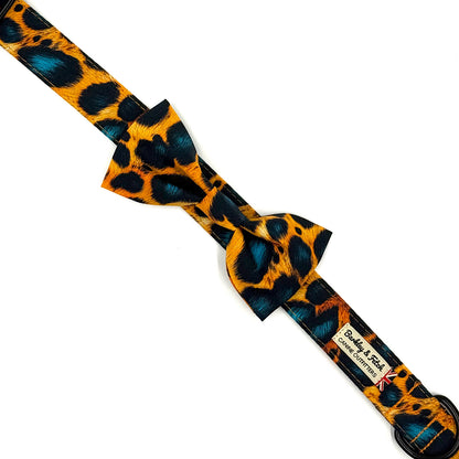 Funky Leopard Print Dog Bow