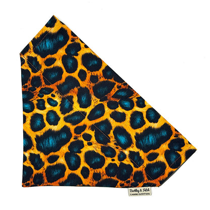 Funky Leopard Print Dog Bandana
