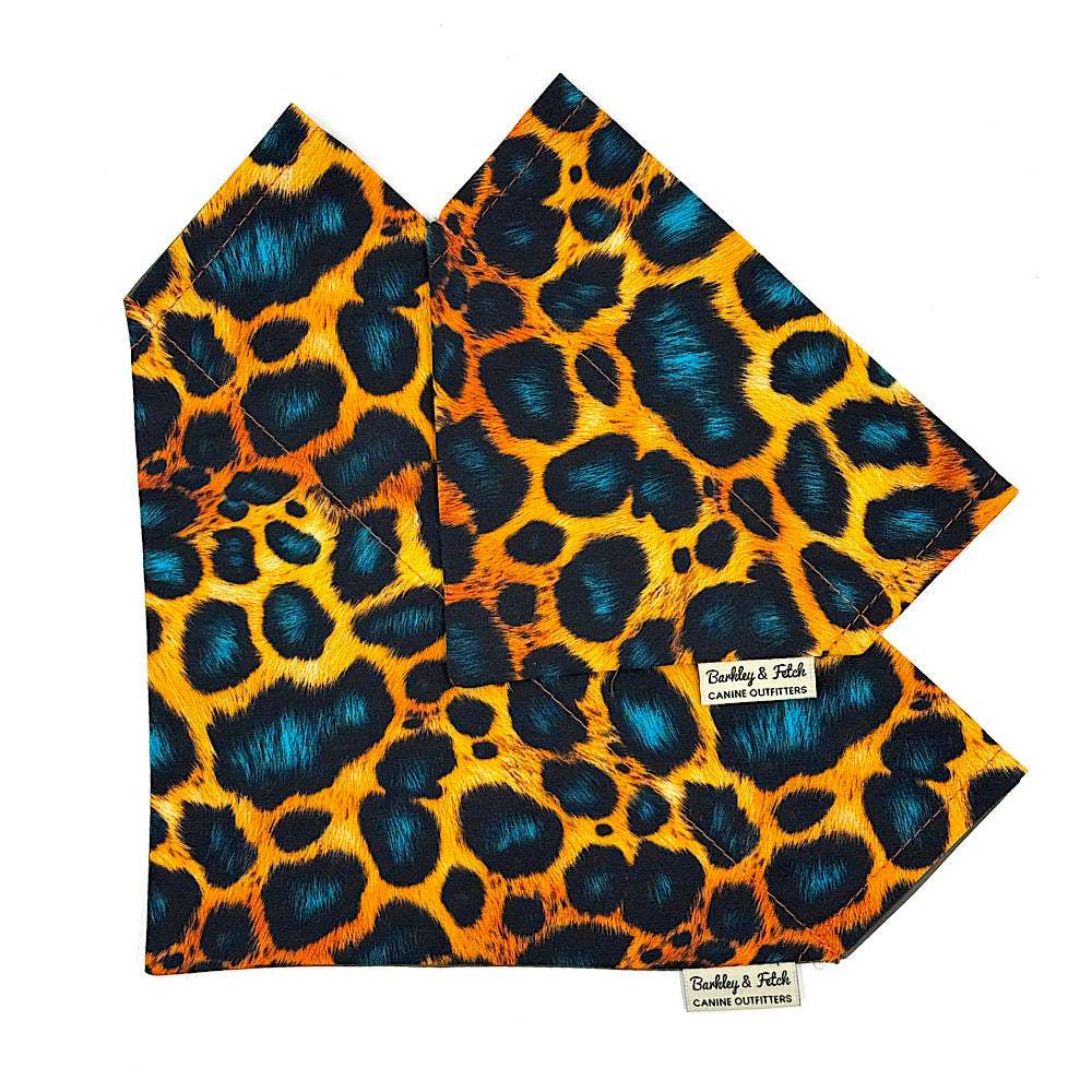 Funky Leopard Print Dog Bandana