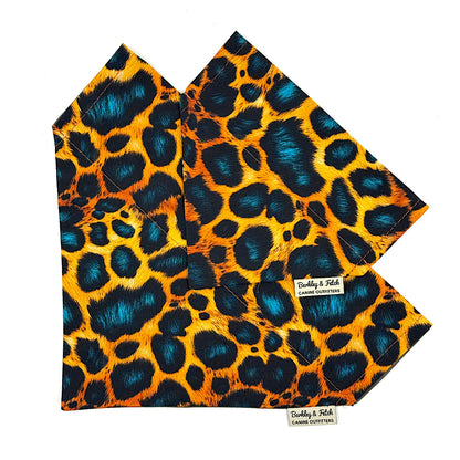 Funky Leopard Print Dog Bandana