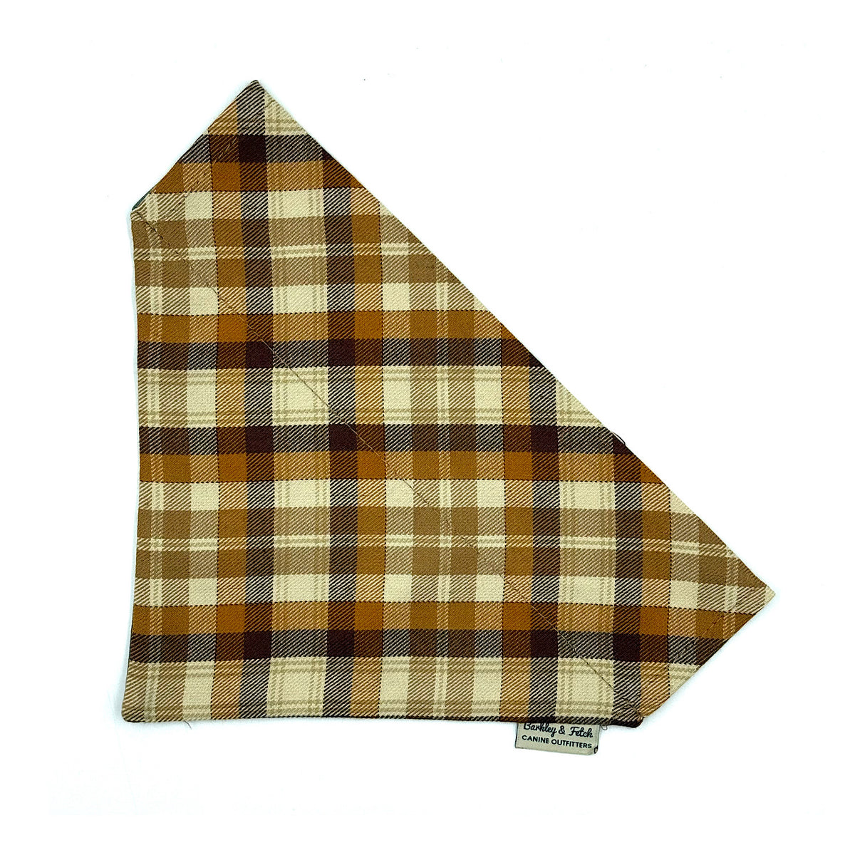 Gingerbread Check Dog Bandana