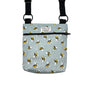 Grey Bee Print Dog Walking Bag
