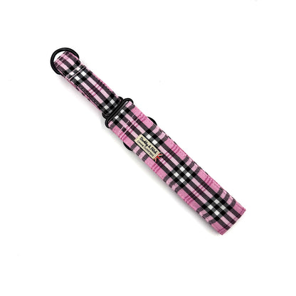 PinkBerry Check Martingale Dog Collar