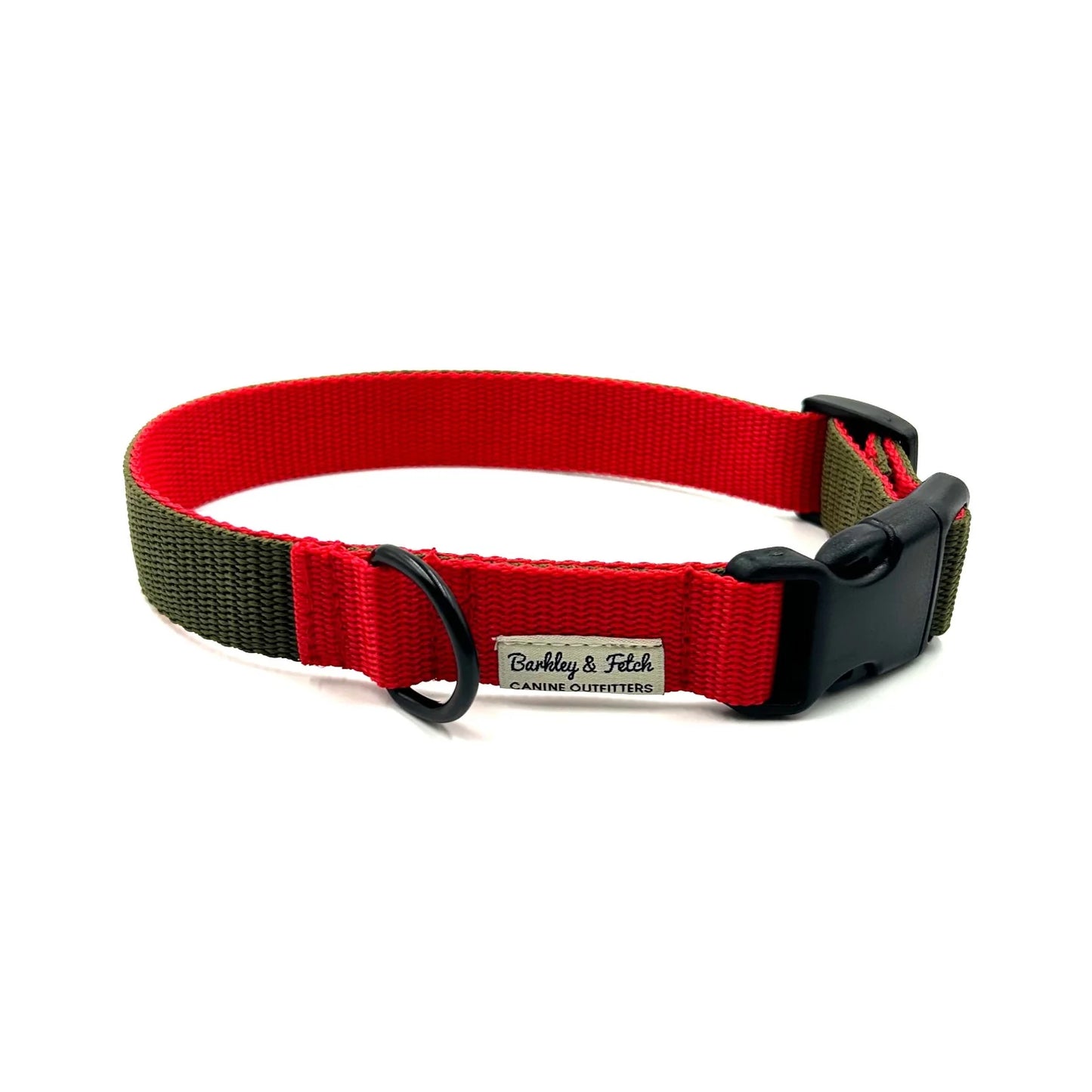 Colour Block Webbing Dog Collar