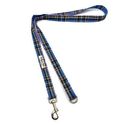Pale BlueTartan Dog Lead