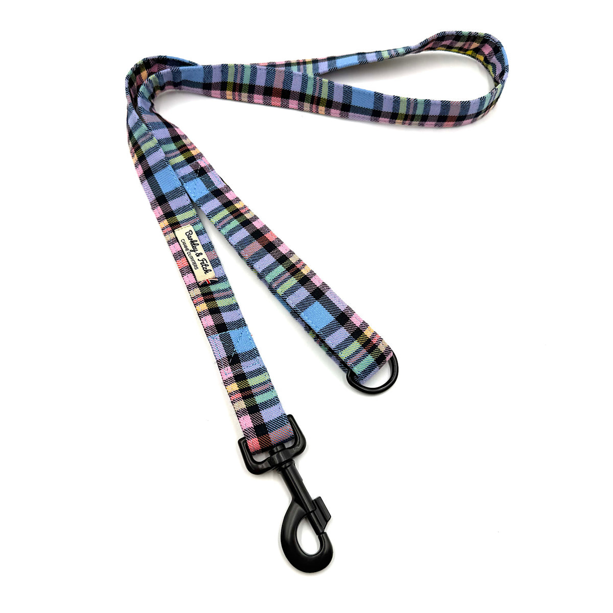 Pastel Rainbow Check Dog Lead