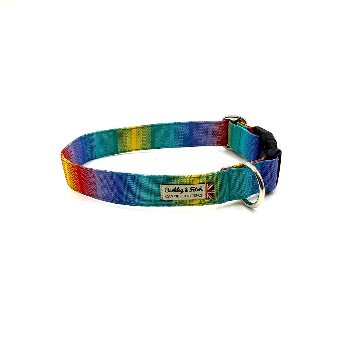 Rainbow Stripe Dog Collar