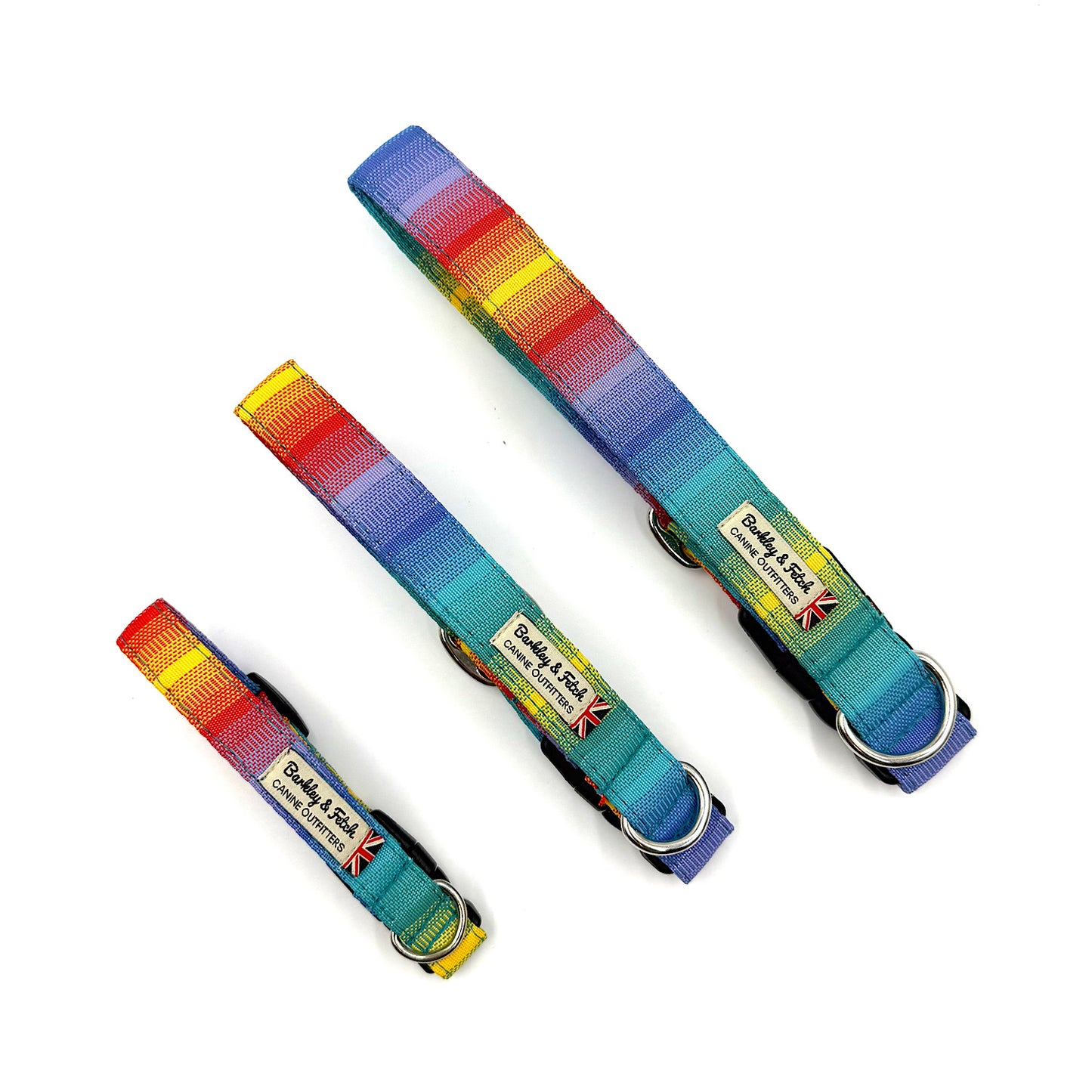 Rainbow Stripe Dog Collar