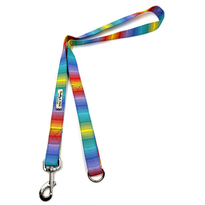 Rainbow Stripe Weatherproof Dog Lead